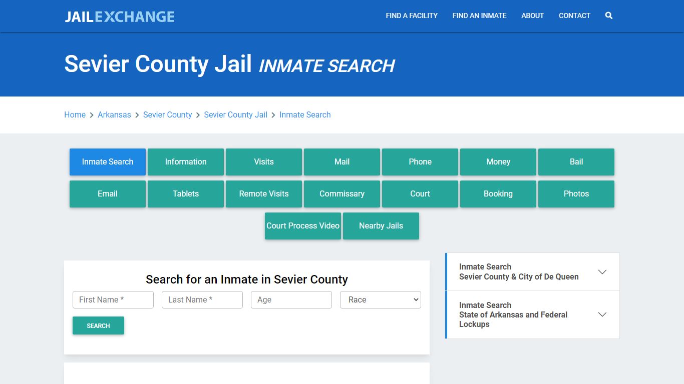 Sevier County Jail, AR Inmate Search: Roster & Mugshots - Jail Exchange