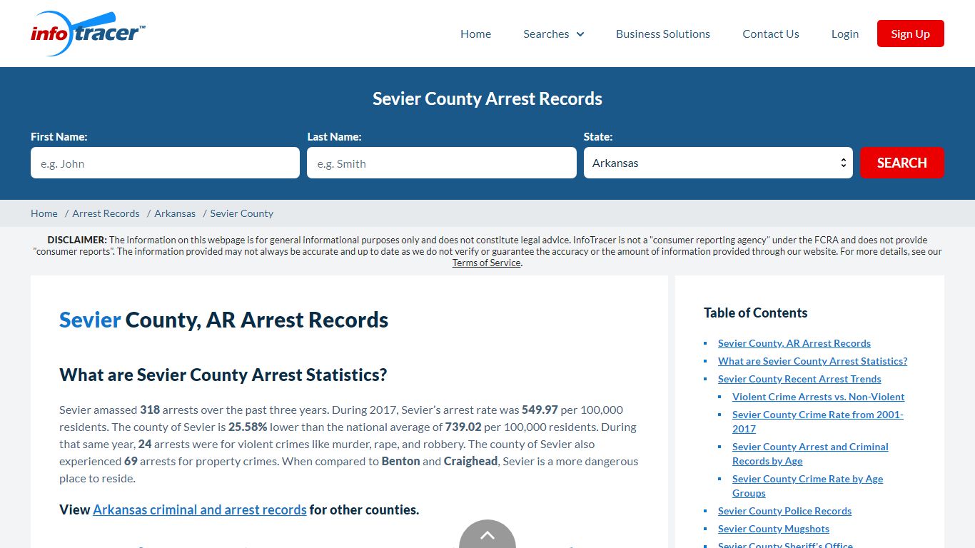 Sevier County, AR Arrests, Mugshots & Jail Records - InfoTracer